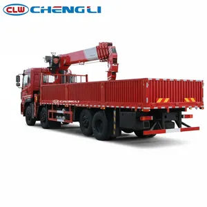 รถเครนติดรถบรรทุก 12 ตัน รถเครน CLW รถบรรทุกบูมไฮดรอลิกสำหรับวัสดุก่อสร้าง - Product Image 5