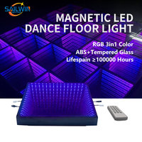 Sailwin scène lumières verre trempé magnétique infini miroir panneau 3d effet LED piste de danse pour la fête de mariage