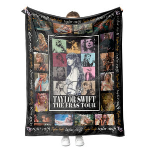 Mantas de punto jacquard personalizadas con estampado personalizado para conciertos, súper suaves y cálidas para otoño, regalos especiales novedosos para fans. - Product Image 2