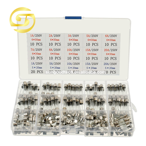 200 шт./коробка 6*30 мм + 5*20 мм стеклянный предохранитель F1A 2A 3A 5A 6A 7A 8A 10A 15A 20A 250V 10 шт. - Product Image 1