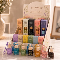 Diffuseur de parfum pour voiture en verre avec logo personnalisé, diffuseur de parfum pour voiture suspendu, flacon diffuseur de parfum pour voiture