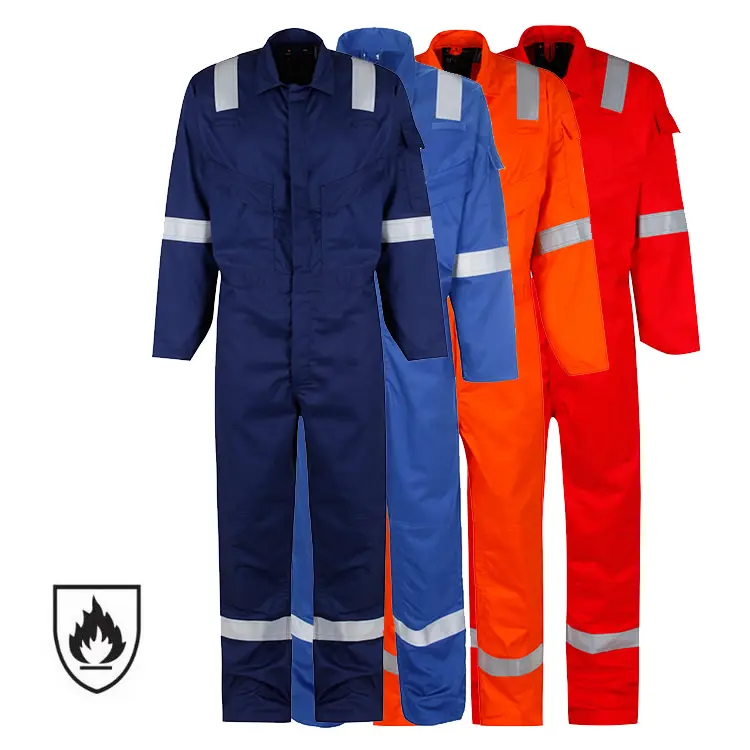 Factory Supply NFPA 2112 EN 11612 Flame Resistant FRC FR Fire Retardant Coverall