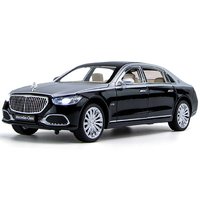 Vente en gros de modèles de voitures en métal moulé sous pression à l'échelle 1:24, Limousine S680 BenZ, collection de jouets pour enfants de 8 ans et plus, mécanisme de recul