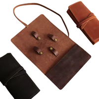 Nouveauté : Organisateur de câbles de bureau, sac de rangement pour accessoires électroniques de voyage, enrouleur de câbles en cuir véritable pour chargeur de téléphone