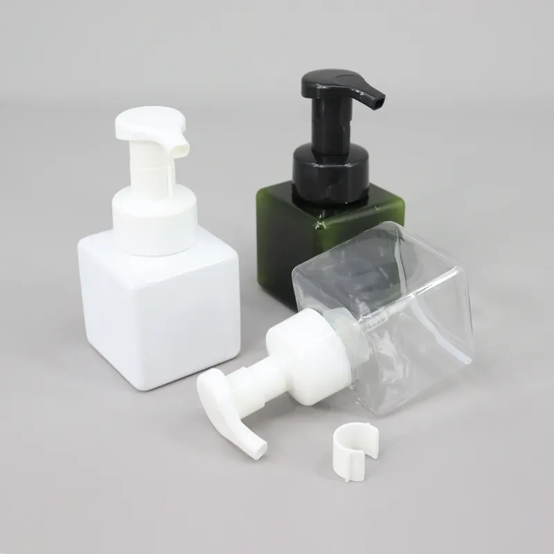Skin Care Packaging Empty 250ml 300ml 500ml PET Plastic White Shampoo Wash Hand Body Lotion Pump Foaming Soap Bottles