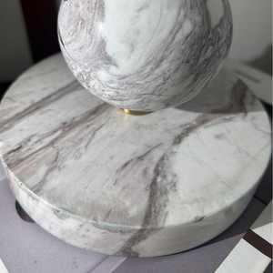 Modern Marble Table <b>Lamp</b> With Plaid Shade Warm <b>Light</b> <b>LED</b> E27 Switch Control For Home Decor - Product Image 3