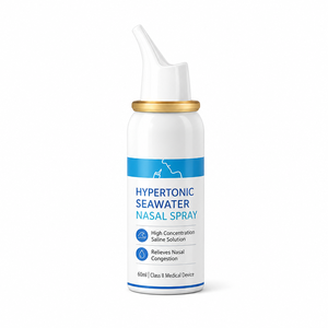 <span class=keywords><strong>Spray</strong></span> <span class=keywords><strong>Nasal</strong></span> Profesional de Agua Marina Hipertónica para Alivio de la Congestión Severa, Sinusitis, Reducción de la Hinchazón y Tratamiento - Product Image 1