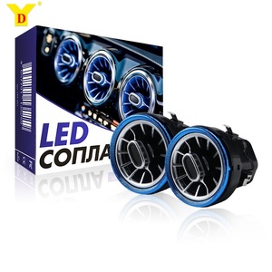 Luz LED RGB para Ventilación de <span class=keywords><strong>Aire</strong></span> de Coche YD, 86 mm, Cambio de Color, Control Remoto, 7 Colores, Interior, Ajuste Universal - Product Image 1