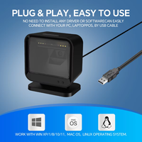 Lecteur de codes-barres QR de table filaire USB NETUM DP9280 omnidirectionnel 2D pour magasin de détail