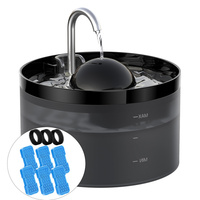 Fontaine à eau ultra-silencieuse 2,2 L pour chien et chat Nouveau design Bol en plastique Filtre à charbon actif Robinet en plastique en boîte pour boissons fraîches