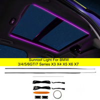 Pour BMW Série 3/5 G20 G30 X3 X4 X5 X6 X7, moulures intérieures de toit ouvrant, éclairage d'ambiance panoramique LED 11 couleurs, ABS