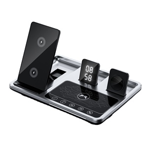 แท่นชาร์จอัจฉริยะไร้สายแบบพับได้30W พร้อมไฟ LED สำหรับชาร์จ <span class=keywords><strong>iPhone</strong></span> 4 in 1 - Product Image 6