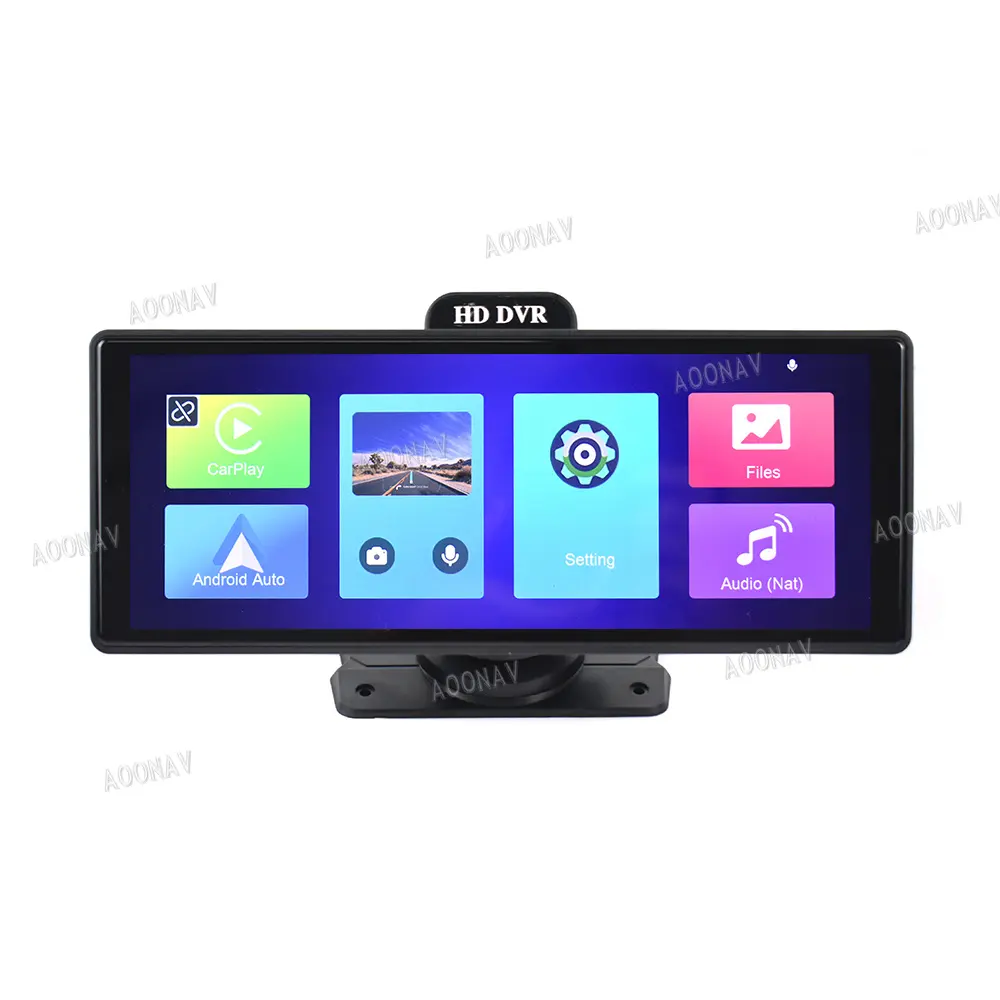 Tragbares drahtloses Carplay Auto-Stereo mit Dashcam Android Auto 4K DVR ADAS GPS FM Spiegellink-Parkmonitor Rückseite