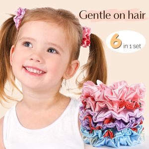 लड़कियों के लिए किंगयान हेयर बैंड 6 pccs Satin Satin Hyrbonche schunche धारक बालों के लिए लड़कियों के बाल - Product Image 2