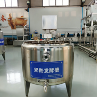 Cuve de fermentation de fromage en acier inoxydable, cuve à fromage industrielle pour usine laitière, cuve de fermentation de fromage à double enveloppe
