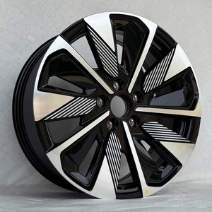 Jantes en alliage d'aluminium coulé de 19 pouces, 5 branches, bicolores, usinées noires, 5x120, compatibles avec BYD Song <span class=keywords><strong>PLUS</strong></span> - Product Image 2