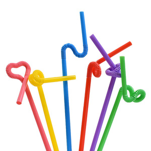 Pailles jetables colorées, 100 pièces, matériau PP, pour boissons, utilisation en fête, couleur aléatoire - Product Image 4