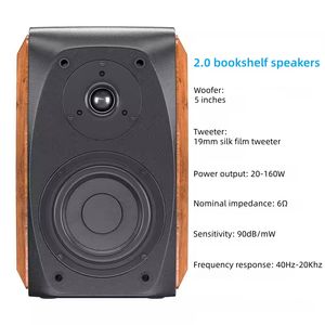 Speaker Rak Buku Pasif High-Fidelity dengan Subwoofer Kayu Berdaya Tinggi untuk Hiburan Audio HiFi di Rumah - Product Image 5