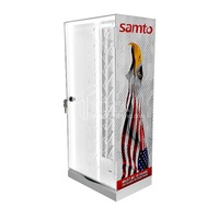 Acryl LED rotierendes Gehäuse 20-teilige Messer Display Showcase Counter Top Knife Tower Display Racks