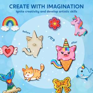 Licorne Peinture Artisanat Fantaisie En Bois pour Enfants - Product Image 6