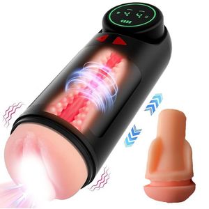 Copa de Masturbación Masculina Eléctrica Telescópica con Succión Vibrante y Textura de Piel Real para Adultos - Product Image 1