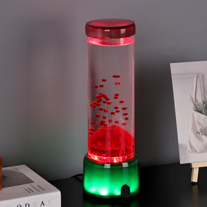 새롭게 디자인 된 어린이 선물 RGB 색상 변경 화산 분출 용암 램프를 모방 한 야간 조명 해파리 램프 - Product Image 2