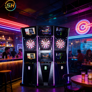 جهاز رمي السهام الإلكتروني عالي الجودة للمنافسات الاحترافية، سهام رياضية فاخرة، مزود بسهام ذات أعمدة من النايلون. - Product Image 2