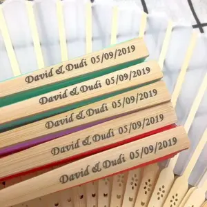 Abanico Plegable con Logotipo Personalizado, Diseño Tradicional de Bambú, Ecológico, 21 cm, Regalo Promocional para Festivales - Product Image 1