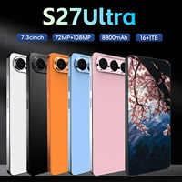 S27 Ultra 5G Smartphone Android 15 7,3 Zoll LCD 16GB RAM 1TB ROM 108MP Kamera 8800mAh Dual SIM Entsperrtes Mobiltelefon