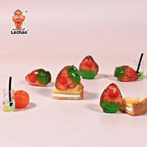 Nuovo Prodotto Caramelle Gommose con Etichetta Privata Ripiene di Marmellata di Frutta 3D a Forma di Fragola per Confezione in Sacchetto - Product Image 3