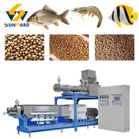 Ligne de production de machine d'extrusion d'aliments pour poissons et crevettes flottants, entièrement automatique, grande capacité, nouvelle, industrielle, à vendre