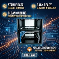 Panel Patch UTP 24 Port Kosong 19 Inch Rack Mount Tanpa Pelindung Tanpa Kabel Panel Patch Kosong Sesuai RoHS