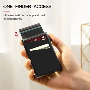 Dompet Kartu Kredit RFID Pria Tipis Minimalis Mewah Logam Tempat Kartu Identitas Bank untuk Pria - Product Image 2
