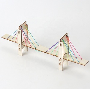 Kit de puente de cable de madera DIY para estudiantes de 5 a 13 años, unisex, experimento de física mecánica, tecnología científica - Product Image 2