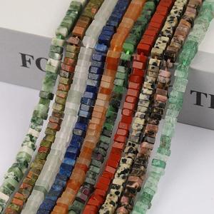 2x4mm Quadratische Rechteckige Lapislazuli-Achat-Amazonit-Steinperlen für DIY-Schmuckherstellung Armband & Halsketten-Zubehör - Product Image 4