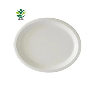 Özelleştirilmiş hizmet mevcut 100% Compostable 10 inç <span class=keywords><strong>Oval</strong></span> çanak tabaklar şeker kamışı Bagasse yapılır