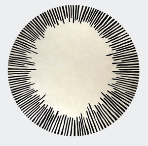 Thiết Kế Màu Đen Và Trắng Sọc Len Handmade Phòng Khách Thảm Cao-End Vòng Nghiên Cứu Thảm Cho Phòng Ngủ Sang Trọng - Product Image 6