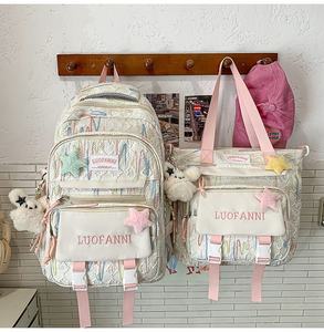 2025 nueva moda INS mochila escolar para <span class=keywords><strong>2</strong></span> piezas conjunto de mochila escolar para estudiantes conjunto lindo conjunto de mochila universitaria para niñas adolescentes - Product Image 4