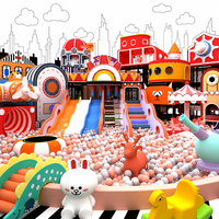 Aire de jeux pour enfants Play Castle, équipement de parc d'attractions parent-enfant, grand toboggan pour centre commercial, équipement de terrain de jeux conforme aux normes ASTM