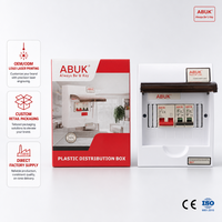 Boîtier de distribution en plastique ABUK 2 4 6 8 voies, vente en gros, montage en surface, coffret modulaire ABS pour disjoncteur, CE