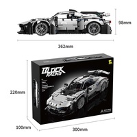 Collection Enfants et Adultes 1/14 Modèle de Supercar Classique à Assembler DIY Mini Briques Blocs de Construction
