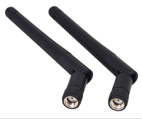 Antena WiFi de Doble Banda 2.4GHz 5.8GHz 3dBi, Antena Externa Plegable Omnidireccional de Goma con Conector SMA Macho para Router Inalámbrico