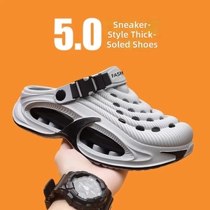 Chaussons pour hommes, style sportif, légers, antidérapants, en EVA solide, pour l'été, avec bout antidérapant, chaussons de couple, semelle épaisse, pour usage extérieur - Product Image 5