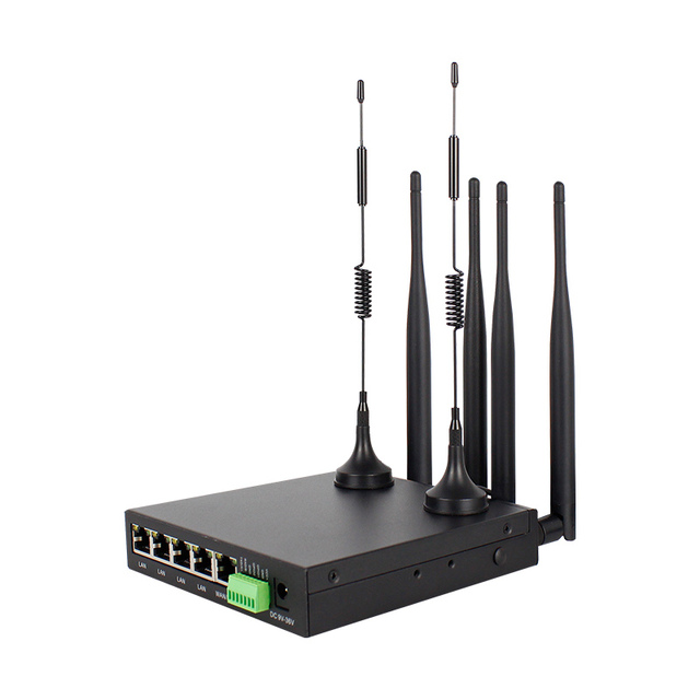 ST Industrial Grade Cellular Modem Network 5 Ports 3G 4G 1200Mbps Dual Band M2M Router With External Antenna for Sim Gateway