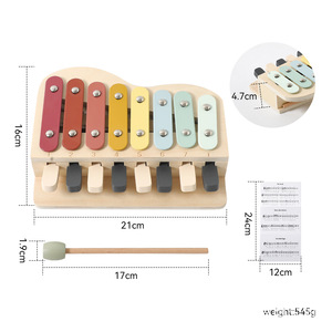 Wholesale Wooden Musical Instrument Toys <b>Mini</b> Wooden Music Kit with Piano Keyboard Xylophone Early Educational Musical Toy - Product Image 6