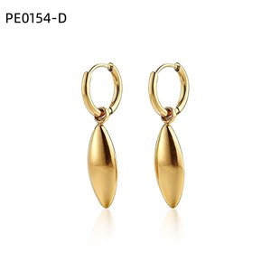 Amy Amy – boucles d'oreilles en acier inoxydable plaqué argent, forme de goutte d'eau, Style classique, bijoux pour femmes, cadeau PE0154 - Product Image 2