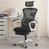 Chaise de bureau ergonomique contemporaine chinoise à dossier haut en maille, réglable en hauteur et pivotante, pour usage au bureau, à domicile ou au bureau d'ordinateur