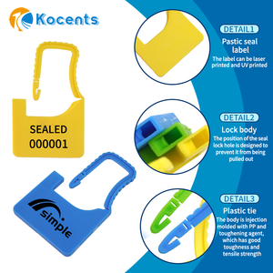 etiqueta de cable ABS de alta calidad y alta seguridad candado etiqueta de cremallera de Seguridad sellada - Product Image 3
