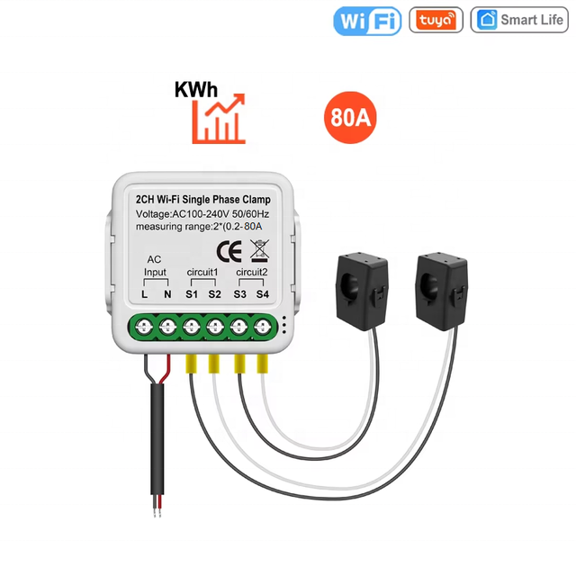 Smart Home WiFi Switch with Power Monitoring for Automation and Touch Control