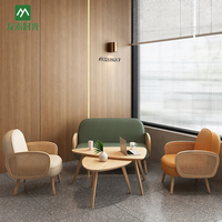 Ensemble table et chaises en cuir de style nordique moderne pour hôtel, café, salon de thé - Mobilier commercial en bois massif durable